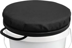 5 Gallon Bucket Seat, 360 Degree Swivel Bucket Lid Padded with Memory Foam, Bucket Seat Cover Used for Hunting Gardening and Camping Fishing. (Black)