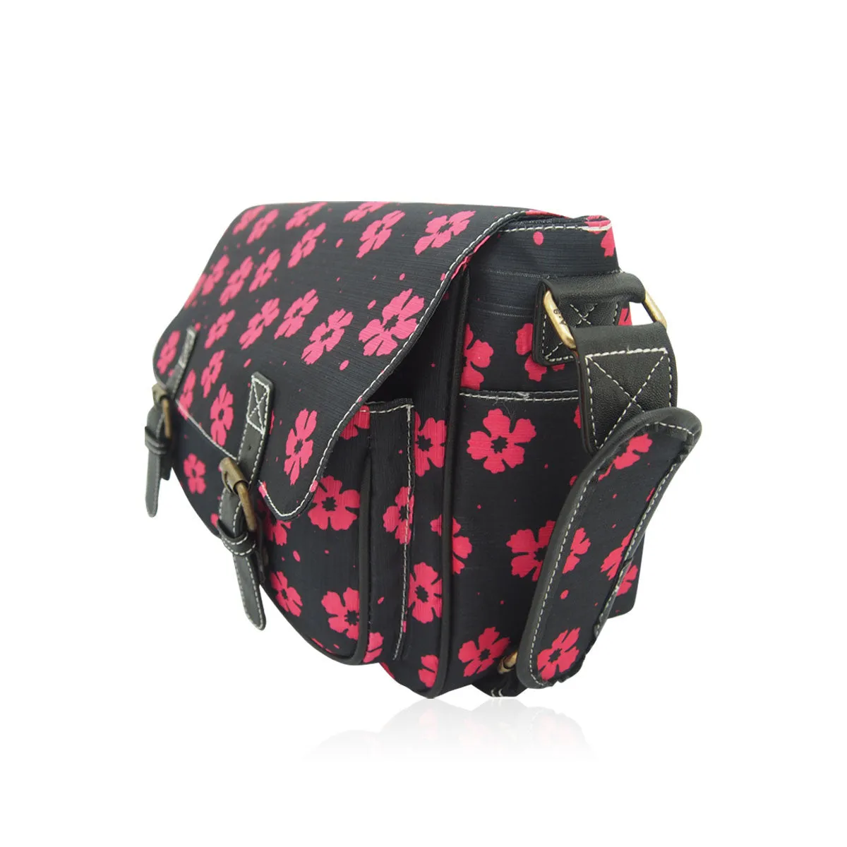 Anna Smith Delilah Pink Flower Satchel Bag