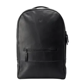 Backpack Laptop for Men, Black Handmade Travel Bag Daypack, Minimalist Camera Rucksack, Designer Work Bookbag, Urban City Weekender. Mens Gift