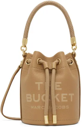 Beige 'The Leather Mini Bucket' Bag