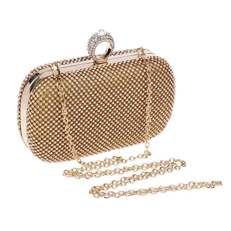 Black Crystal Evening Clutch