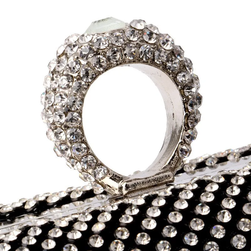 Black Crystal Evening Clutch