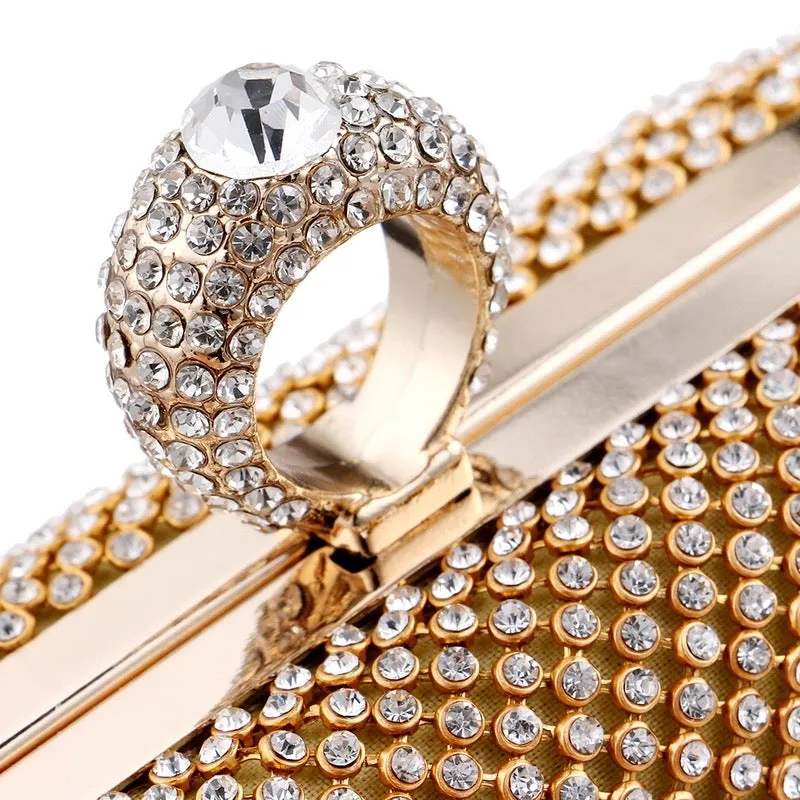 Black Crystal Evening Clutch