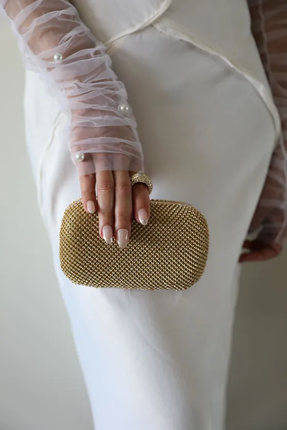 Black Crystal Evening Clutch