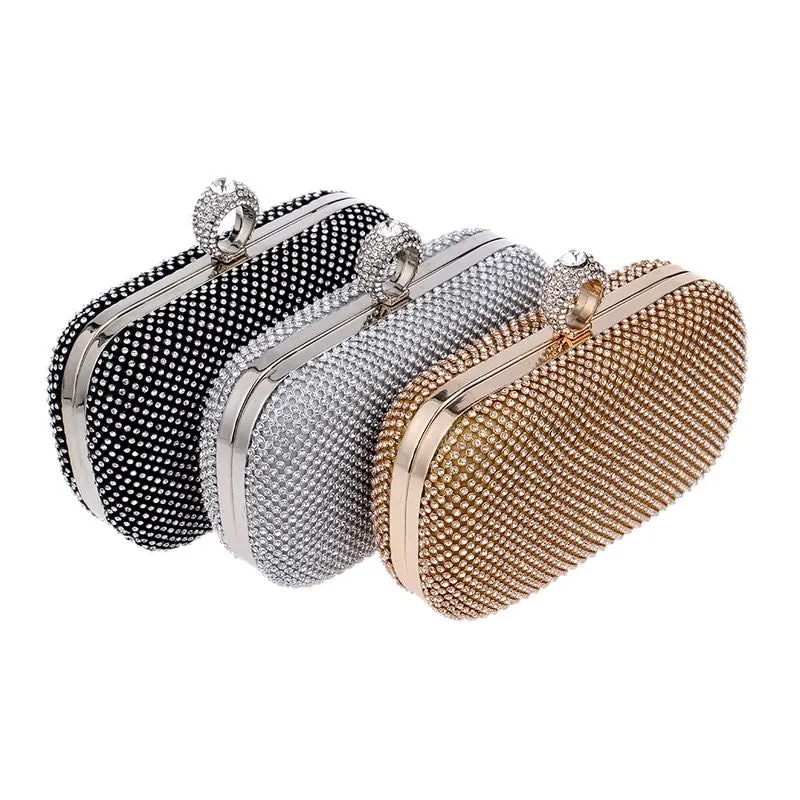 Black Crystal Evening Clutch
