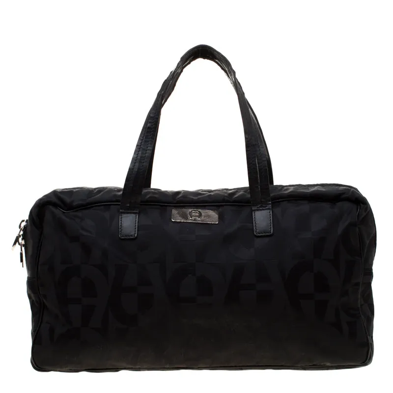 Black Nylon Satchel