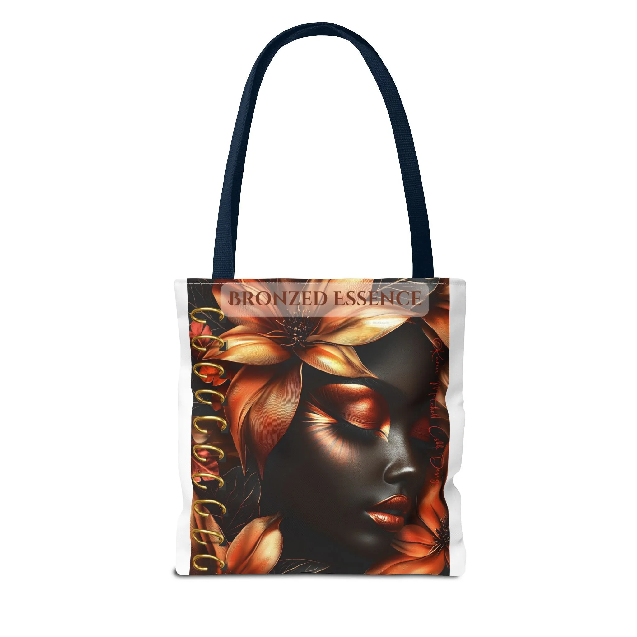 Bronzed Essence Floral Tote Bag - Stylish & Chic, Perfect for Every Occasion