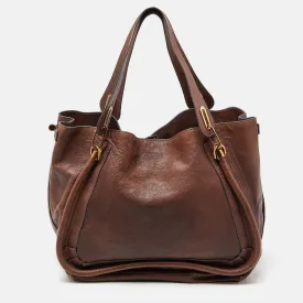 Brown Leather Large Paraty Satchel
