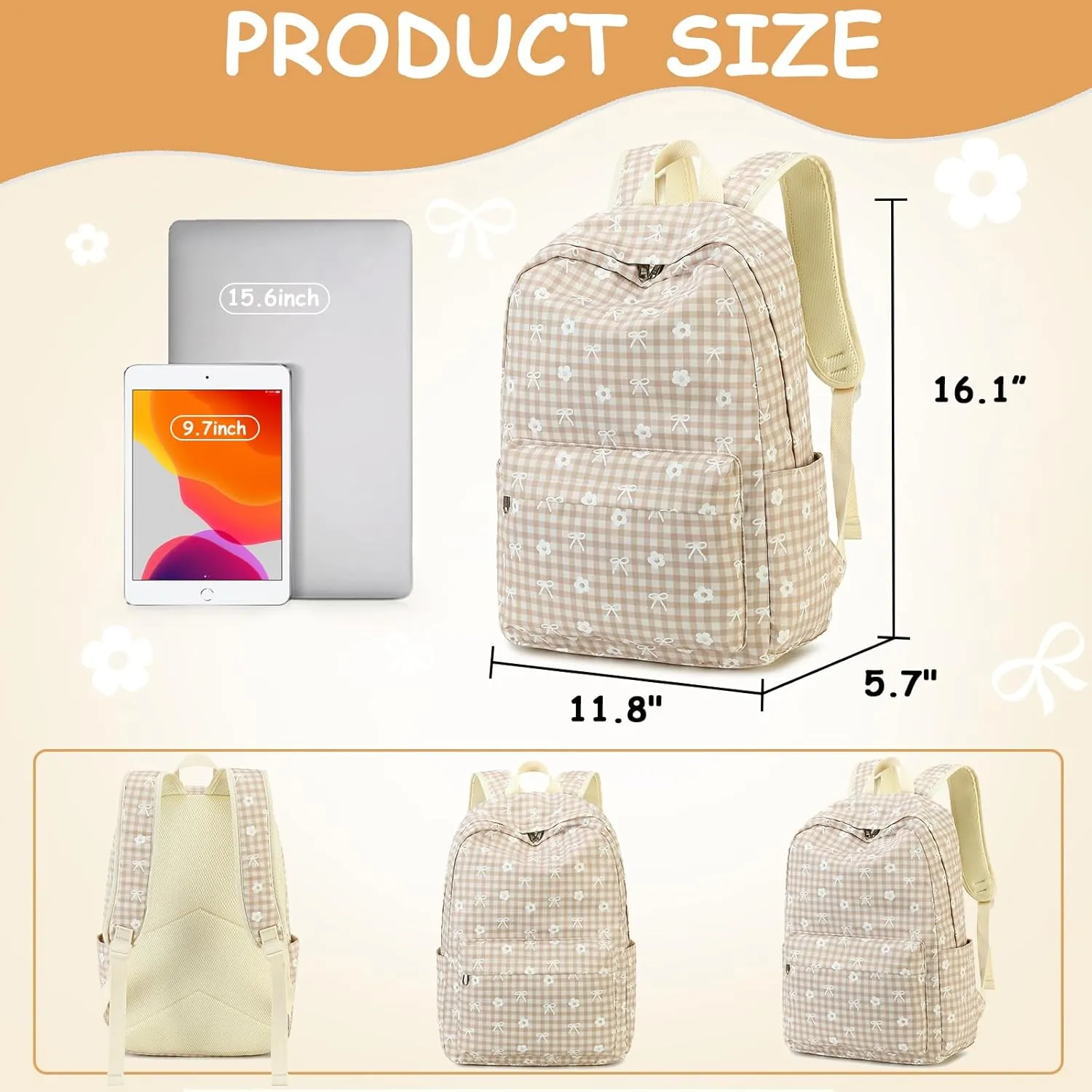 CAMTOP Backpack for Girls Boys Kids School Backpack with Lunch Box Preschool Kindergarten BookBag Set
