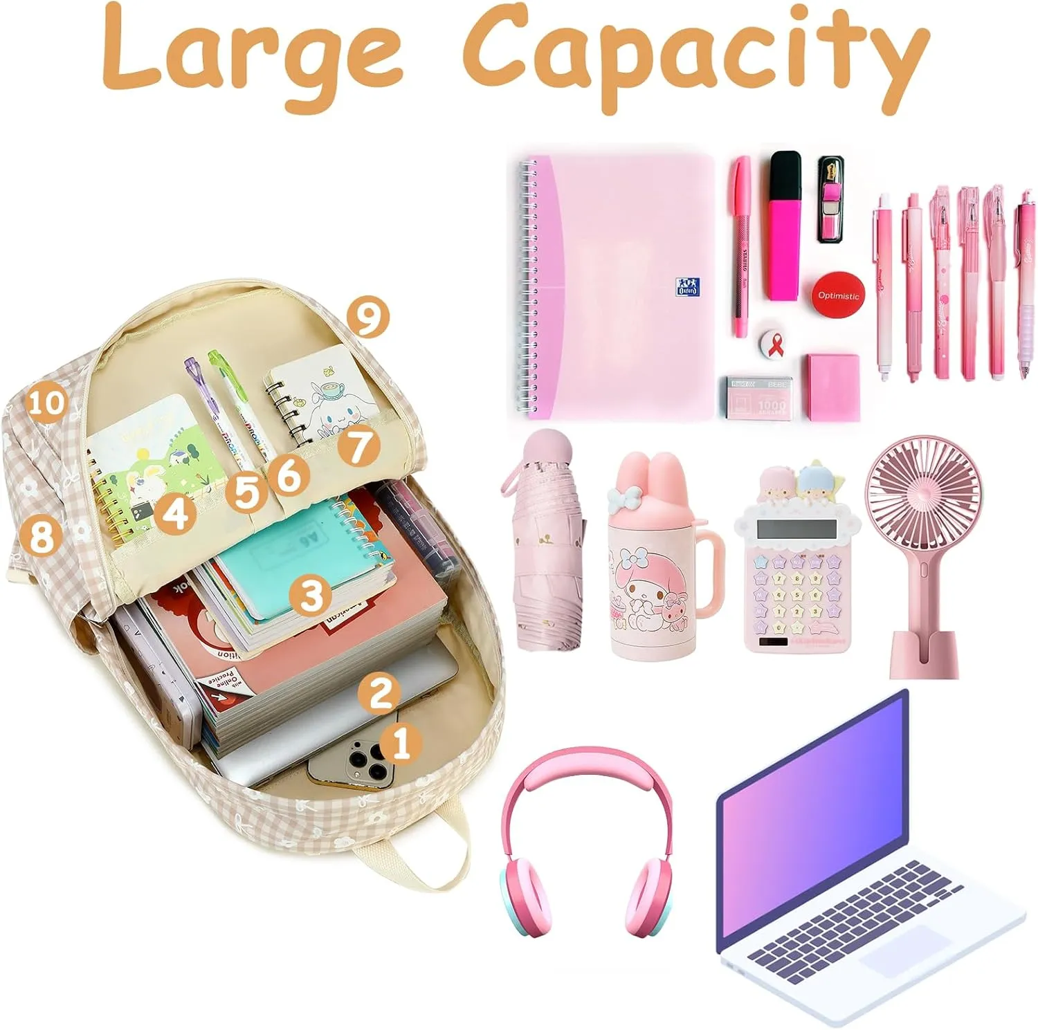 CAMTOP Backpack for Girls Boys Kids School Backpack with Lunch Box Preschool Kindergarten BookBag Set