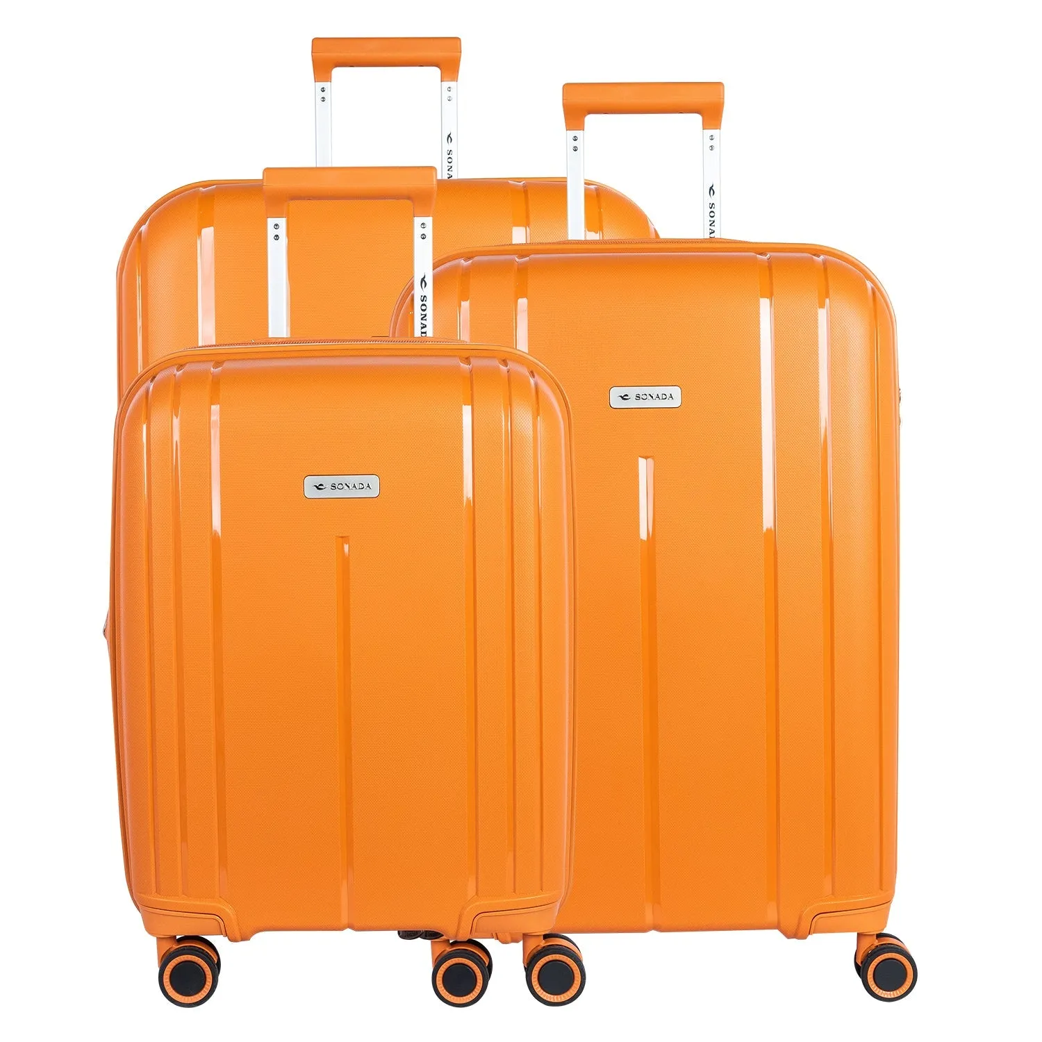 Cape Town Collection Trolley Set of 3   Free Beauty Case, Red