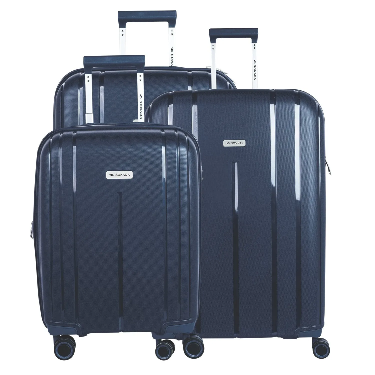 Cape Town Collection Trolley Set of 3   Free Beauty Case, Red