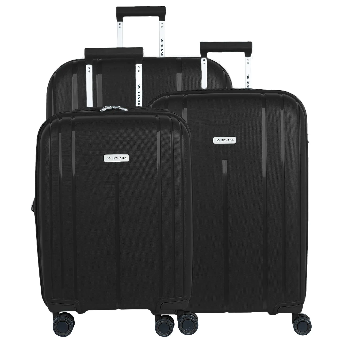 Cape Town Collection Trolley Set of 3   Free Beauty Case, Red