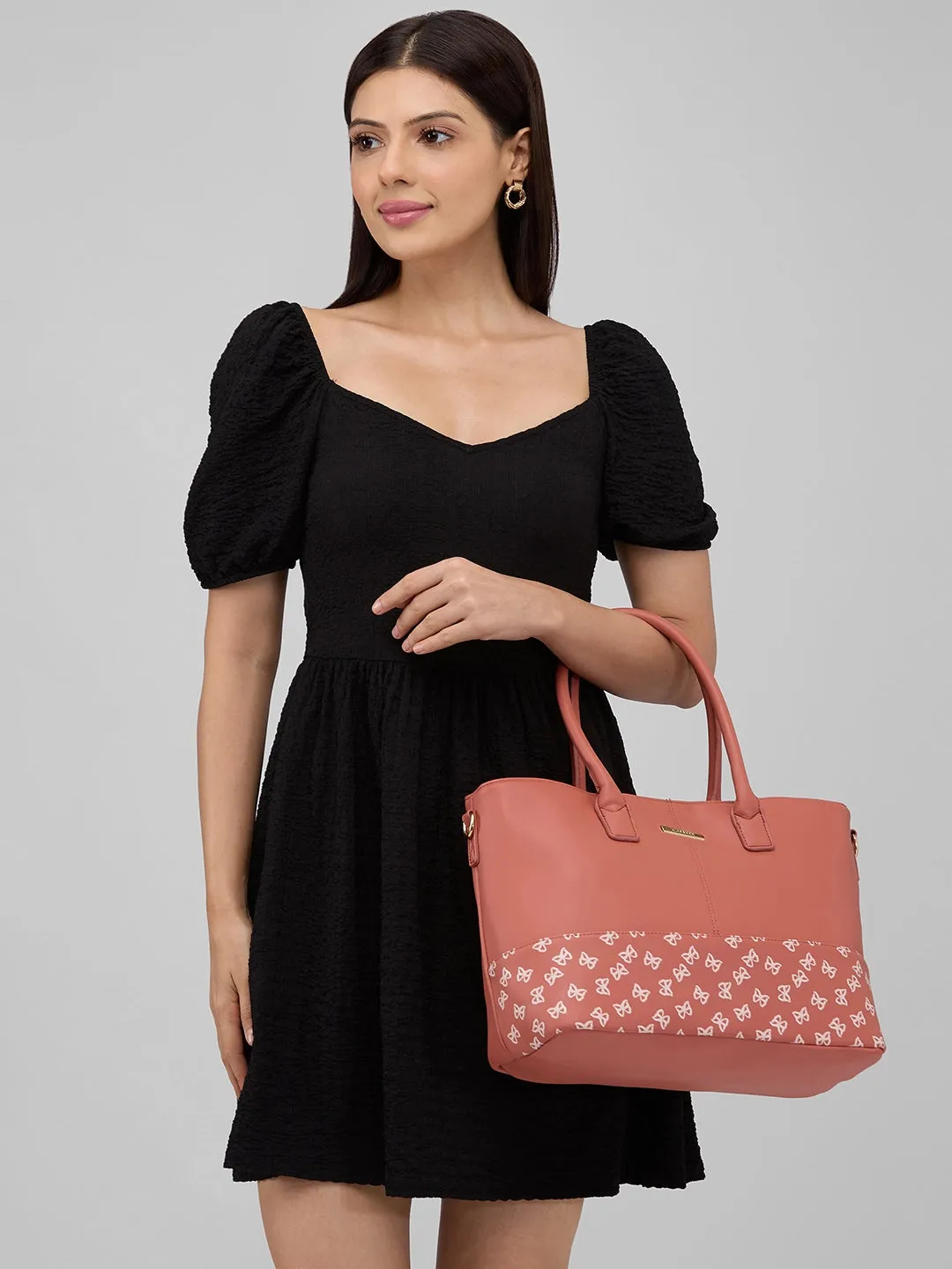 Caprese Milly Satchel Large Mud Peach