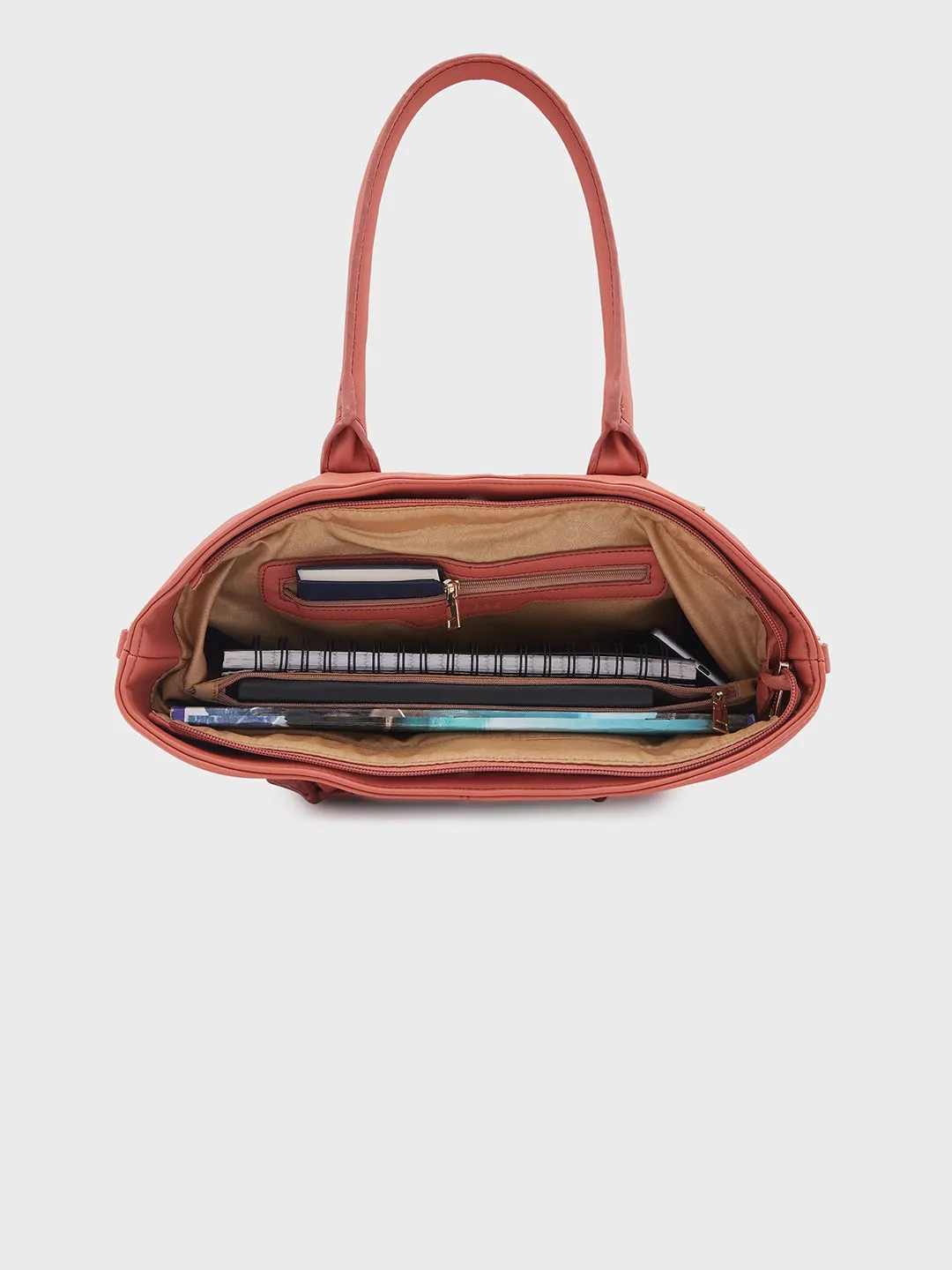 Caprese Milly Satchel Large Mud Peach