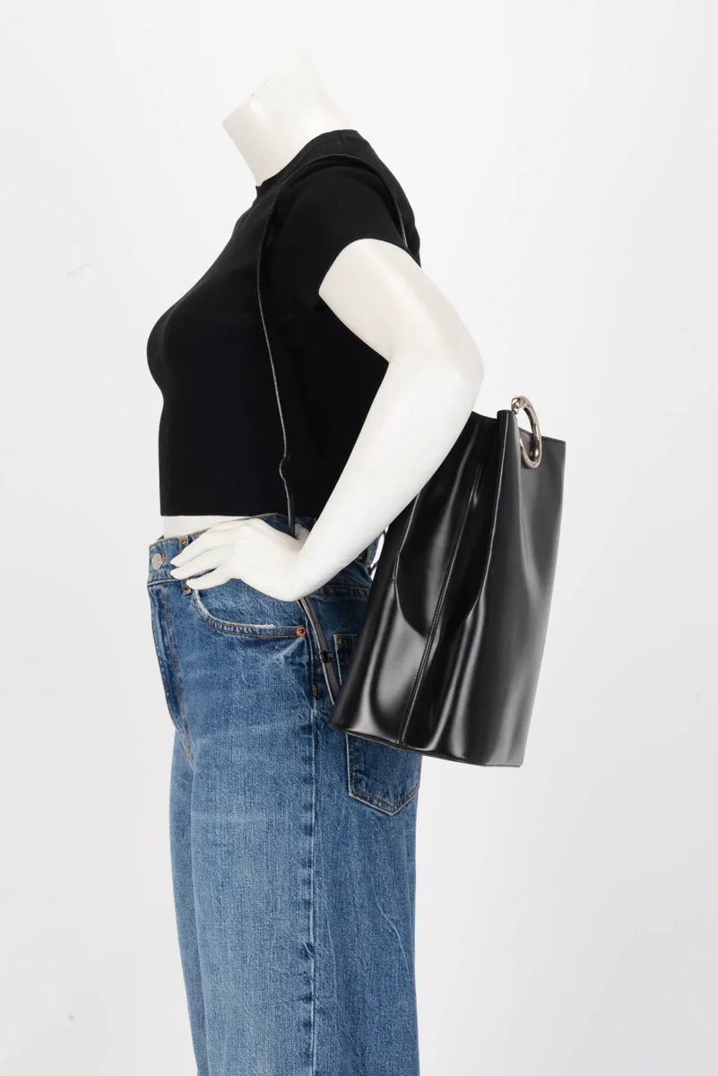 Cartier Black Polished Leather Panthere Bucket Bag