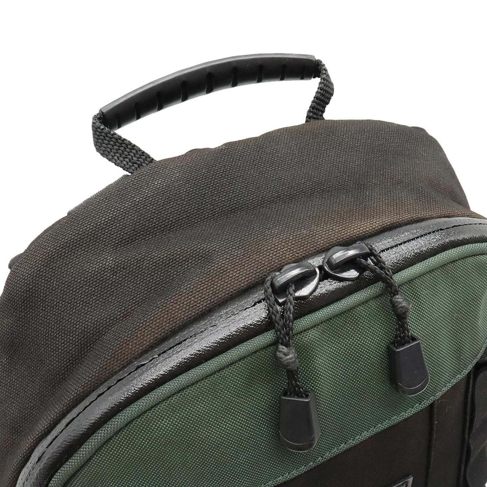 CHANEL Sports Line Coco Mark Backpack Rucksack Nylon Canvas Green Black