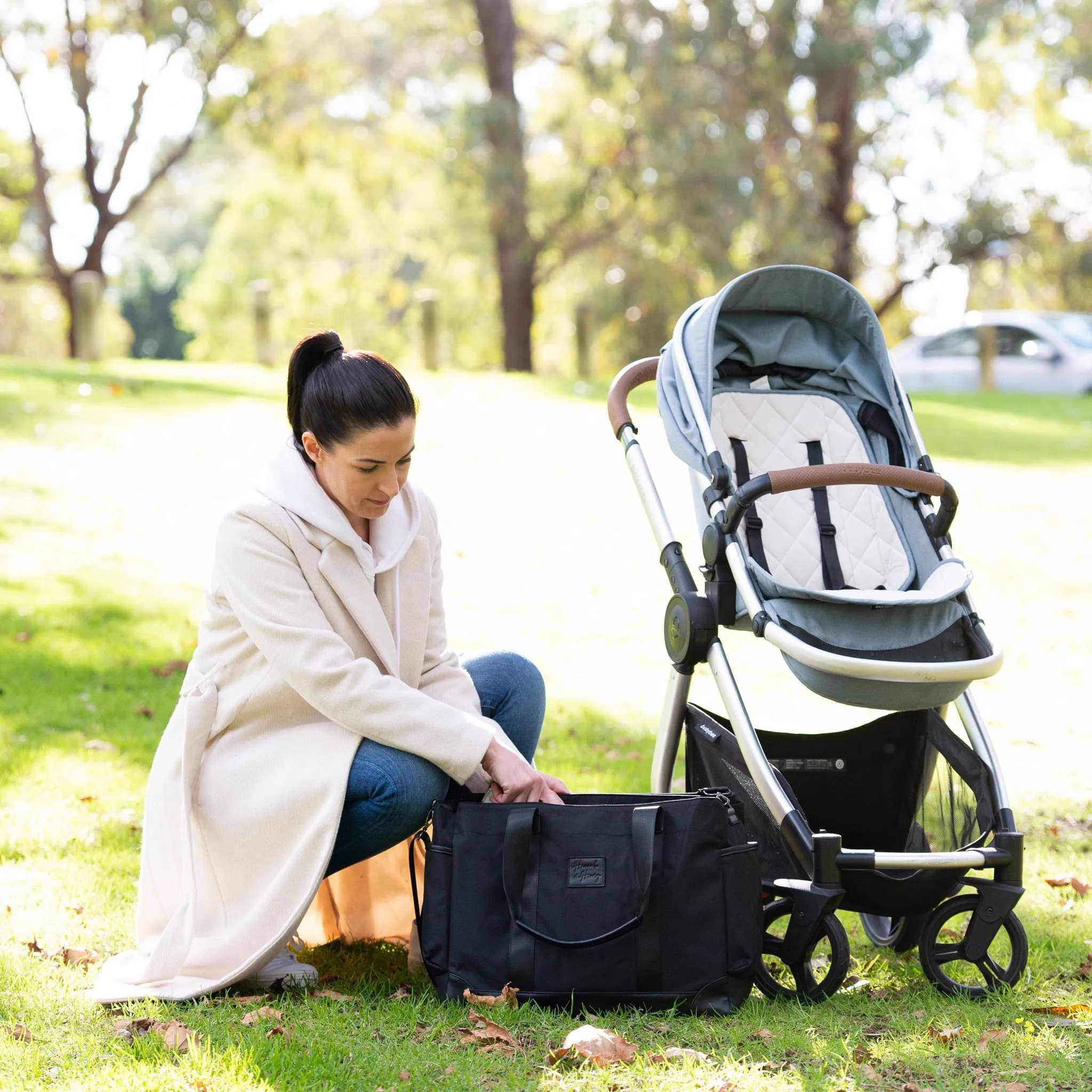 Charlie Diaper Tote | Black
