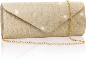 Clutch Purses for Women,Evening Bag Envelope Clutch with Detachable Chain Sparkle Elegance