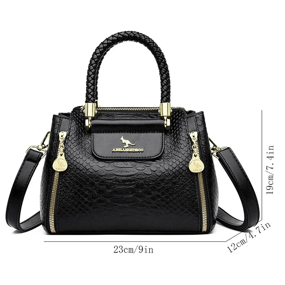 Crossbody Soft Leather Shoulder Messenger Bags For Women