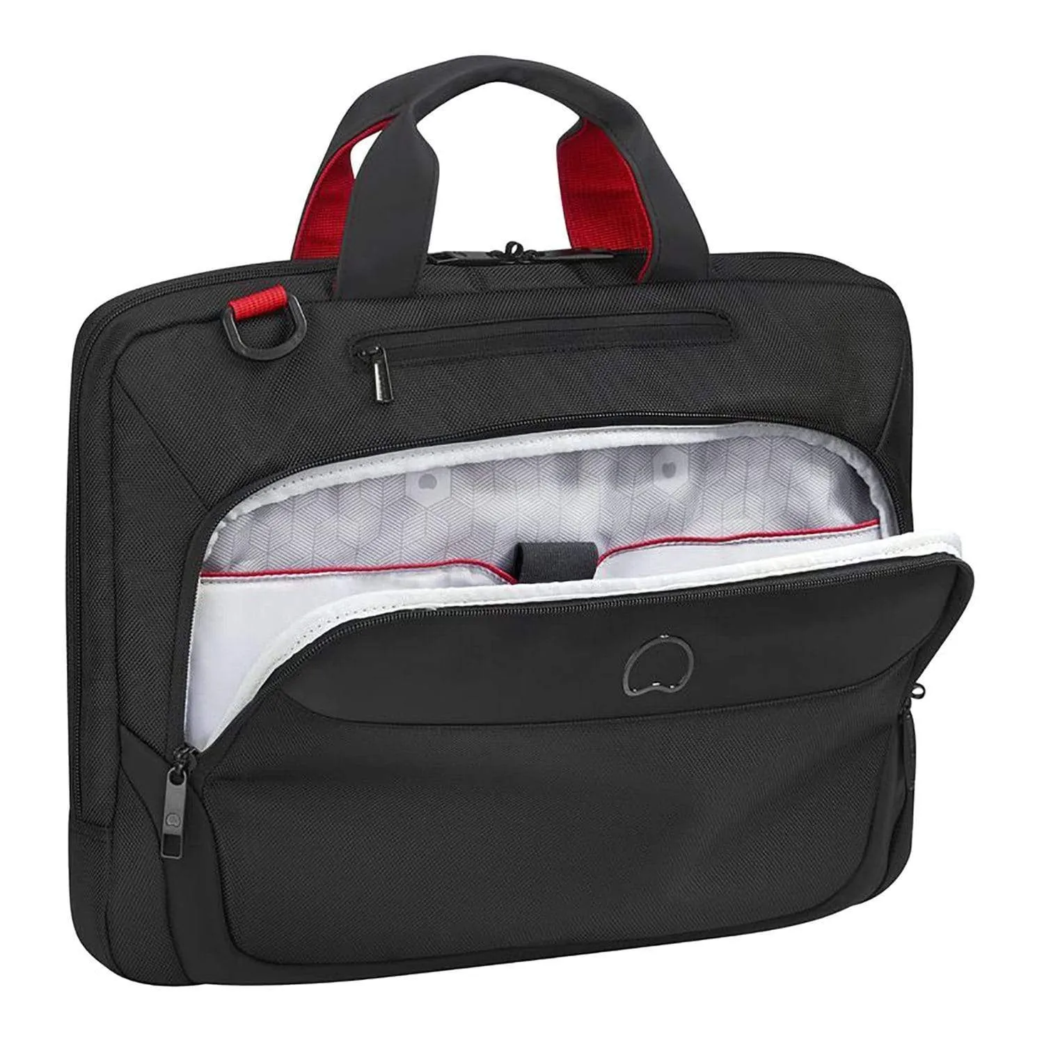 Delsey Parvis Plus 1 Compartment PC Protection Satchel - Black - 00394416000 BLK
