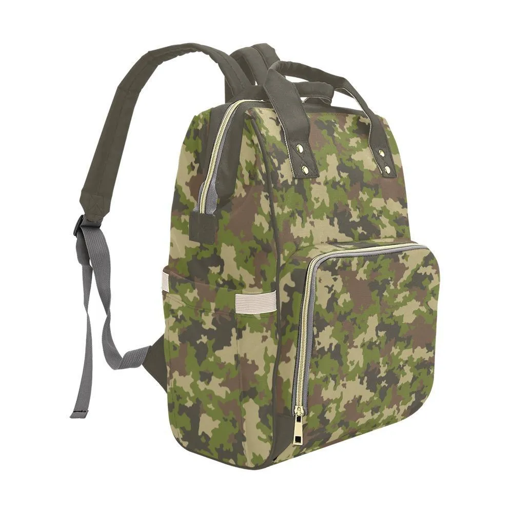 Diaper Bag - Camouflage | Multi Compartment Backpack, Babygirl Custom Diaper Bag, Hipster Diaper Backpack