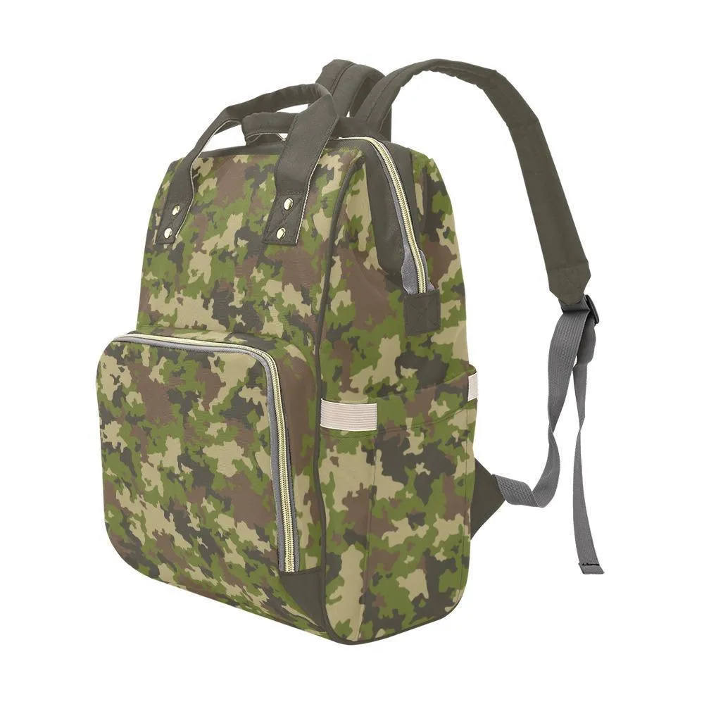 Diaper Bag - Camouflage | Multi Compartment Backpack, Babygirl Custom Diaper Bag, Hipster Diaper Backpack