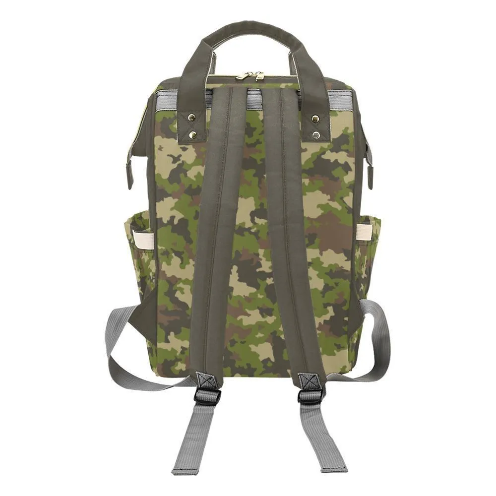 Diaper Bag - Camouflage | Multi Compartment Backpack, Babygirl Custom Diaper Bag, Hipster Diaper Backpack