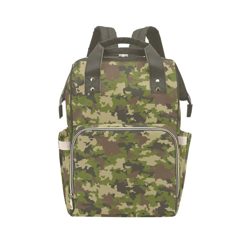 Diaper Bag - Camouflage | Multi Compartment Backpack, Babygirl Custom Diaper Bag, Hipster Diaper Backpack