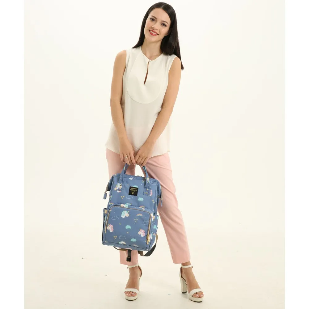 Diaper Travel Kit Diaper Bag - Unicorn Blue