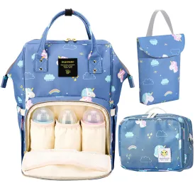 Diaper Travel Kit Diaper Bag - Unicorn Blue