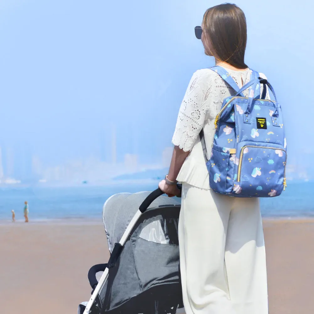 Diaper Travel Kit Diaper Bag - Unicorn Blue