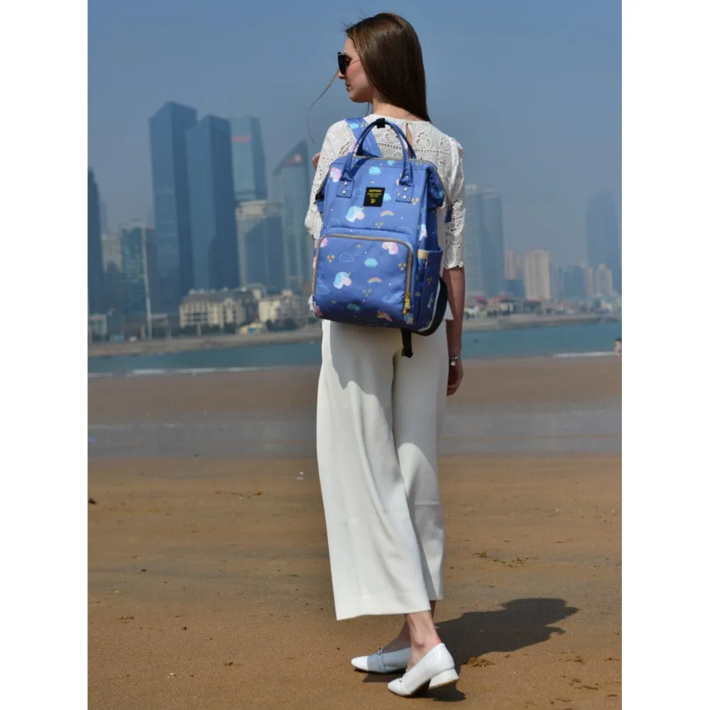 Diaper Travel Kit Diaper Bag - Unicorn Blue