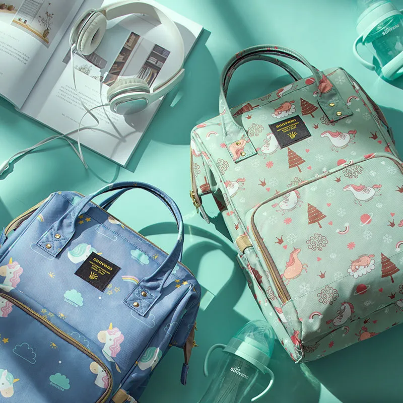 Diaper Travel Kit Diaper Bag - Unicorn Blue