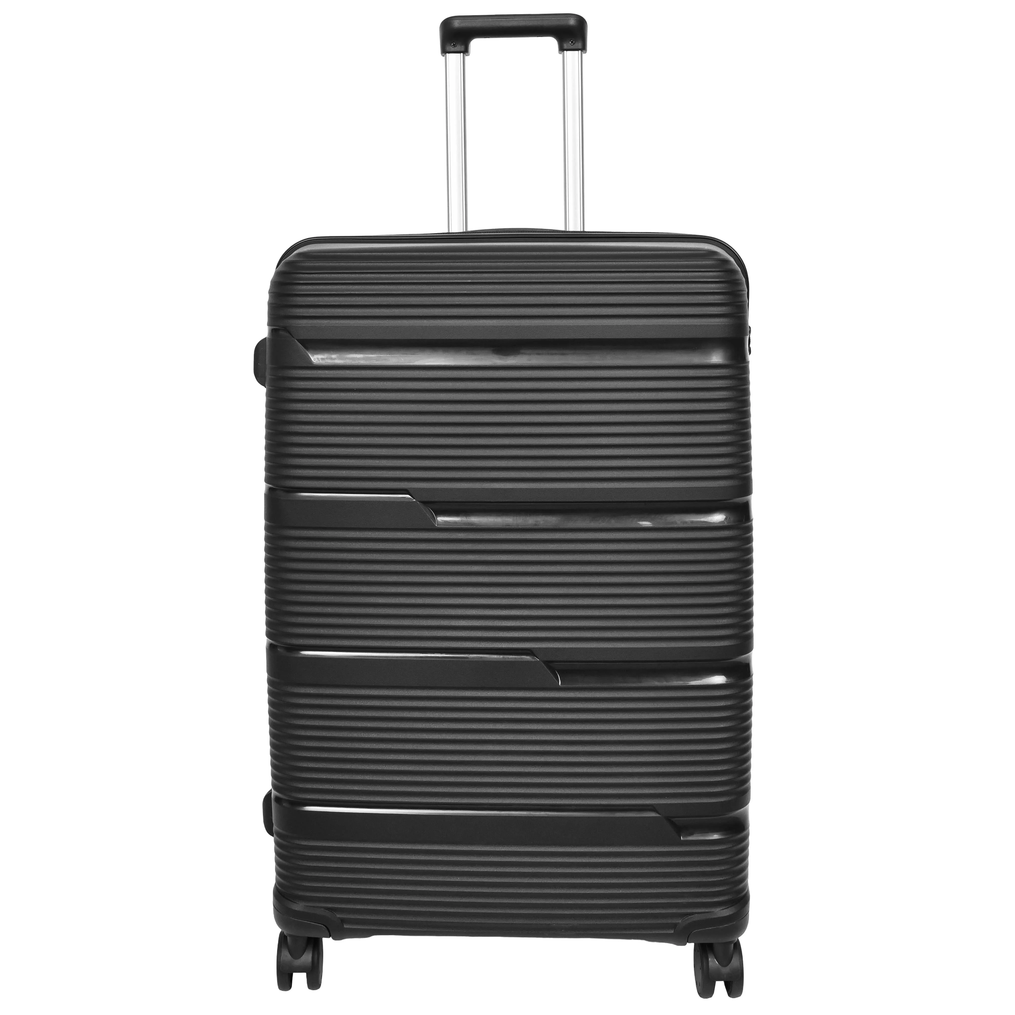 DR690 Four Wheel Expandable Suitcase Hard Shell Luggage Black