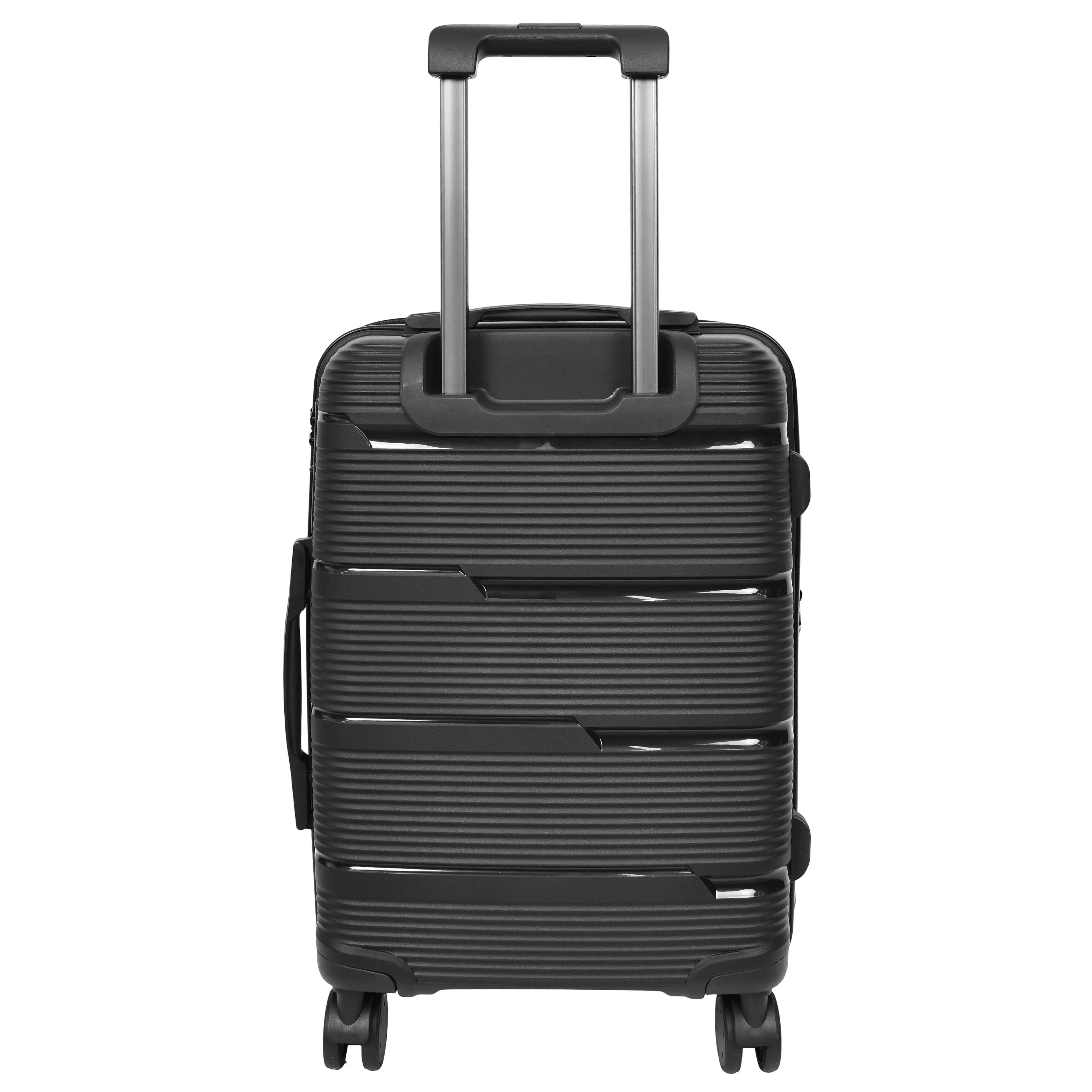 DR690 Four Wheel Expandable Suitcase Hard Shell Luggage Black