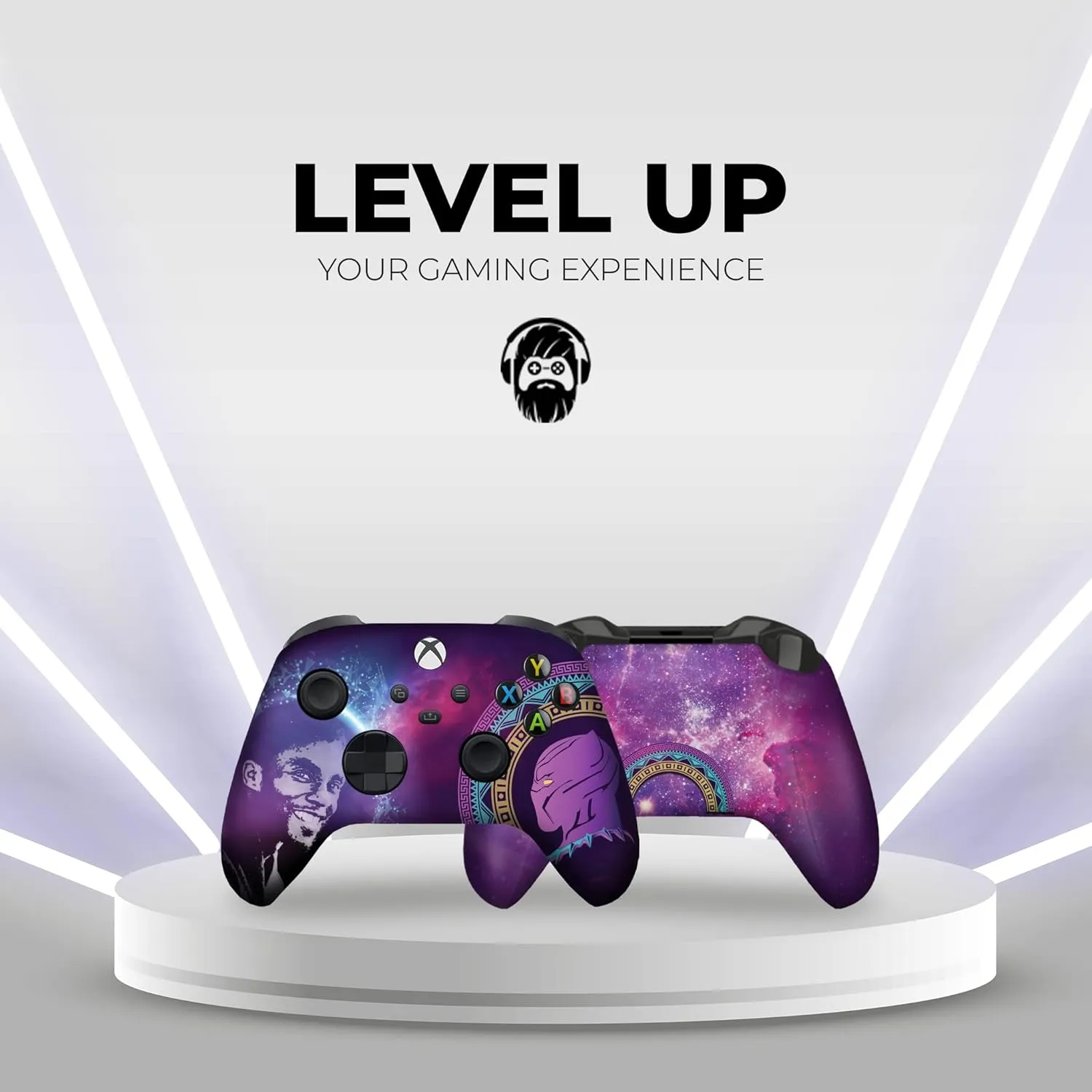 DreamController Blackk Panther Custom X-box Controller Wireless compatible with X-box One/X-box Series X/S Proudly Customized in USA with Permanent HYDRO-DIP Printing(NOT JUST A SKIN) (MODDED)
