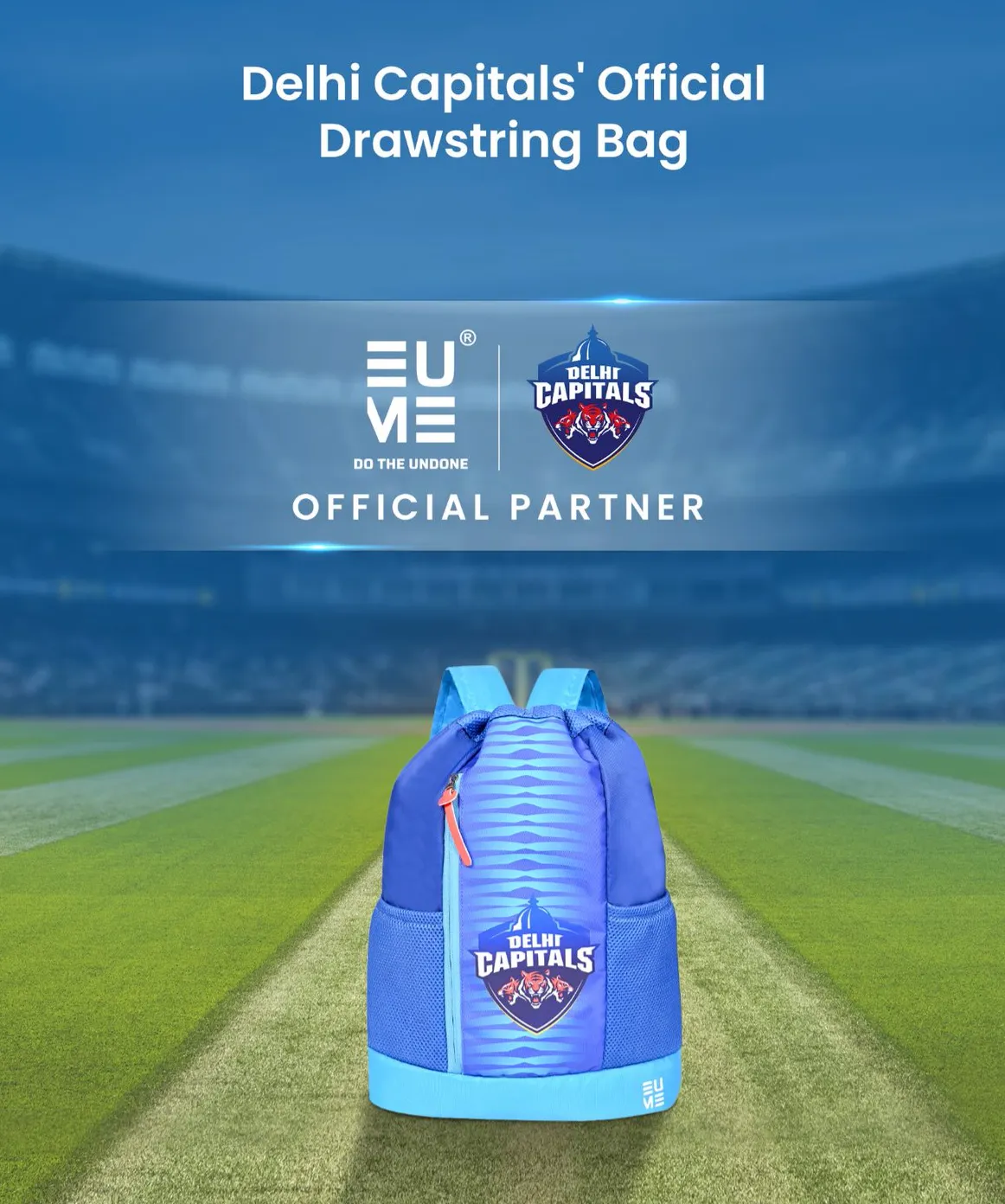 EUME Delhi Capitals DC 19 Ltrs Drawstring Backpack