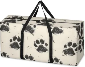 Extra Large Moving Bags Animal Dog Paw Print Storage Bags with Handles and Zippers Large Packing Bags for Space Saving Storage Totes Moving Supplies