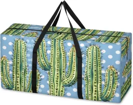 Extra Large Moving Bags Cactus Dots Storage Bags with Handles and Zippers Large Packing Bags for Space Saving Storage Totes Moving Supplies