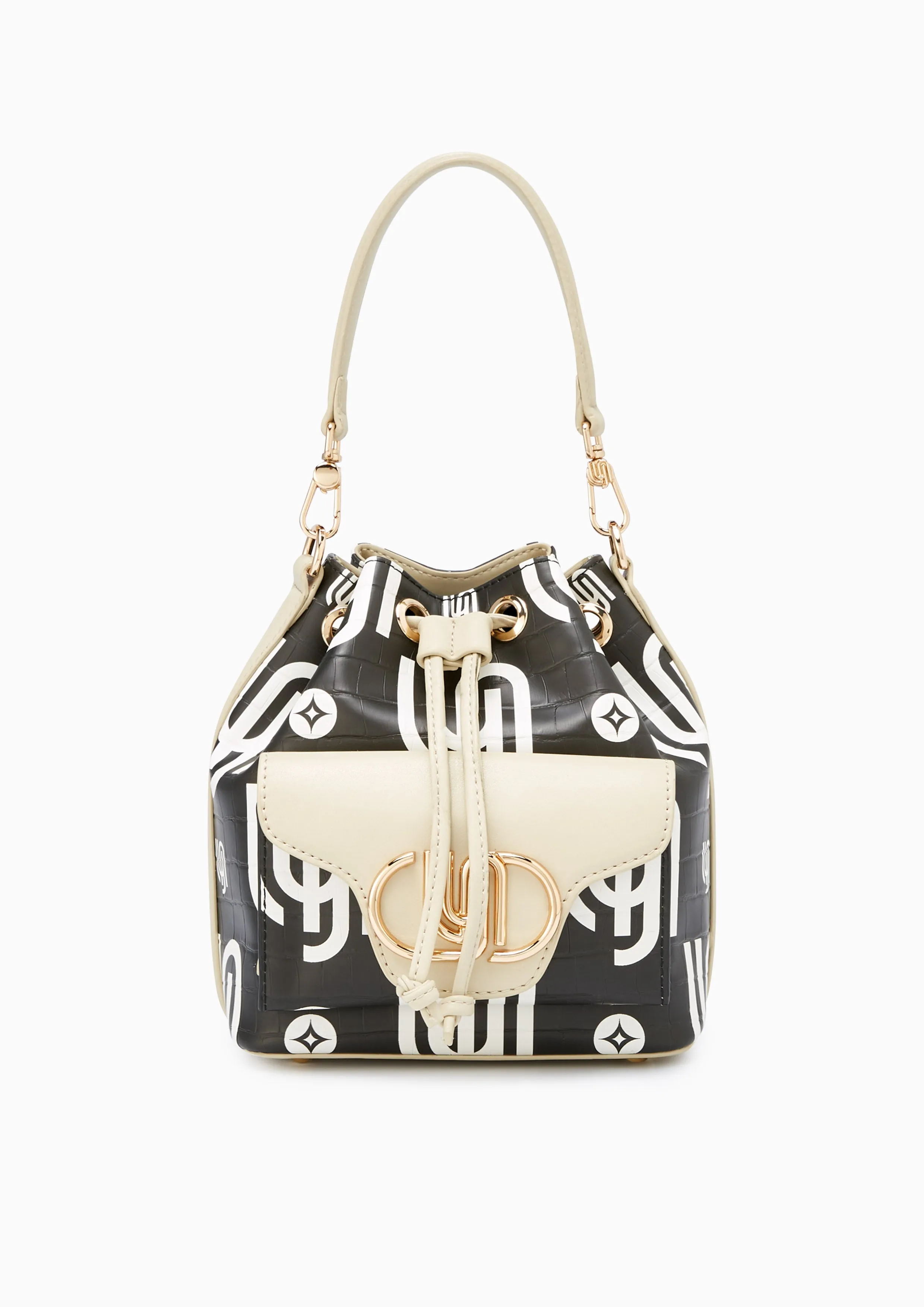Fray Infnite Bucket Bag Printed Black