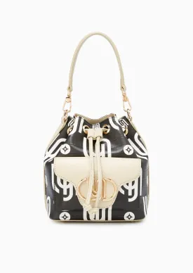 Fray Infnite Bucket Bag Printed Black
