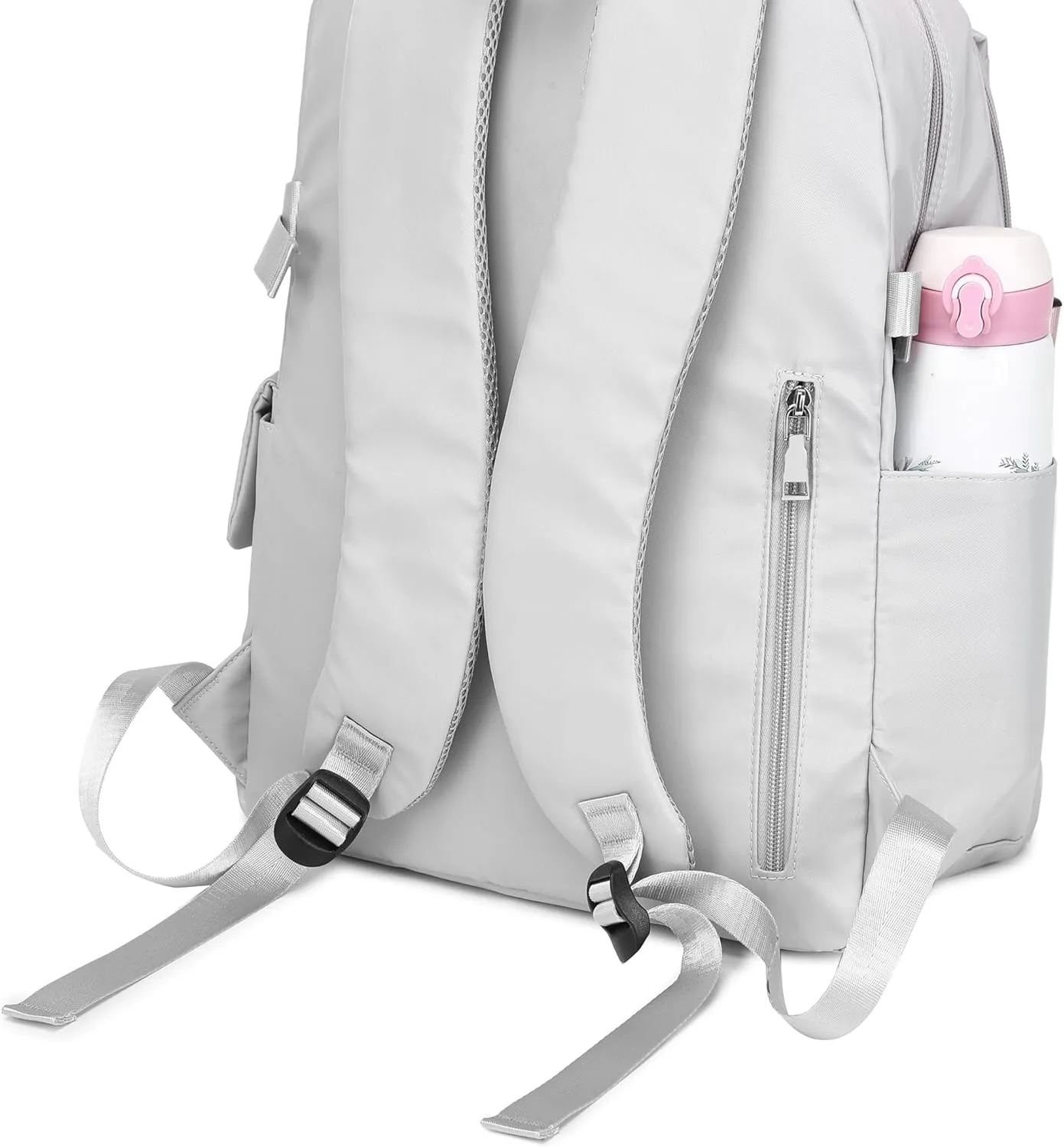 Girl Roomy Fashion Laptop Backpack Casual Daily Backpack for Women Grey
