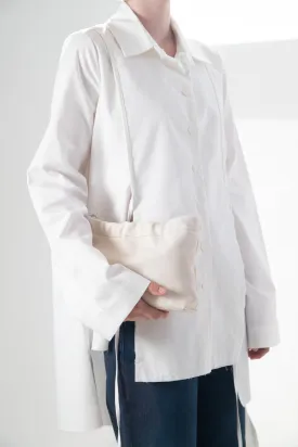 Harpers Emporium Gathered Bag Short in Ghost