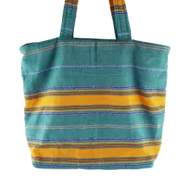 Large Turquoise Handwoven Tote