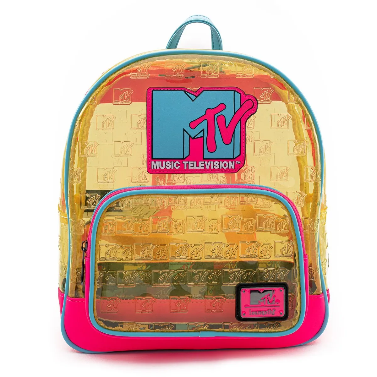 Loungefly X MTV Clear Neon PVC Mini Backpack