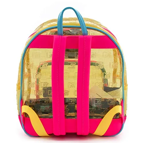 Loungefly X MTV Clear Neon PVC Mini Backpack