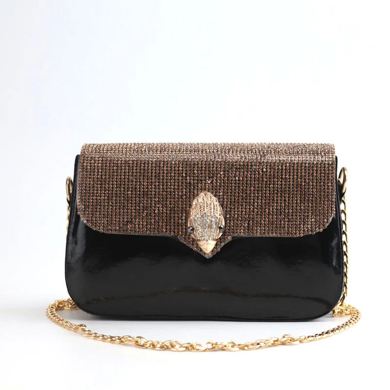 Luxury Diamond Eagle Head Evening Clutch Bag for Women #22