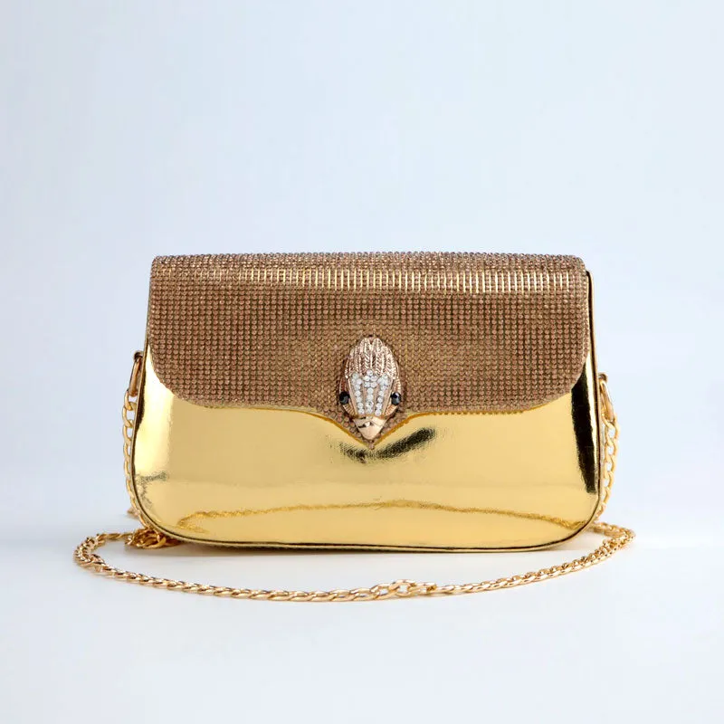 Luxury Diamond Eagle Head Evening Clutch Bag for Women #22