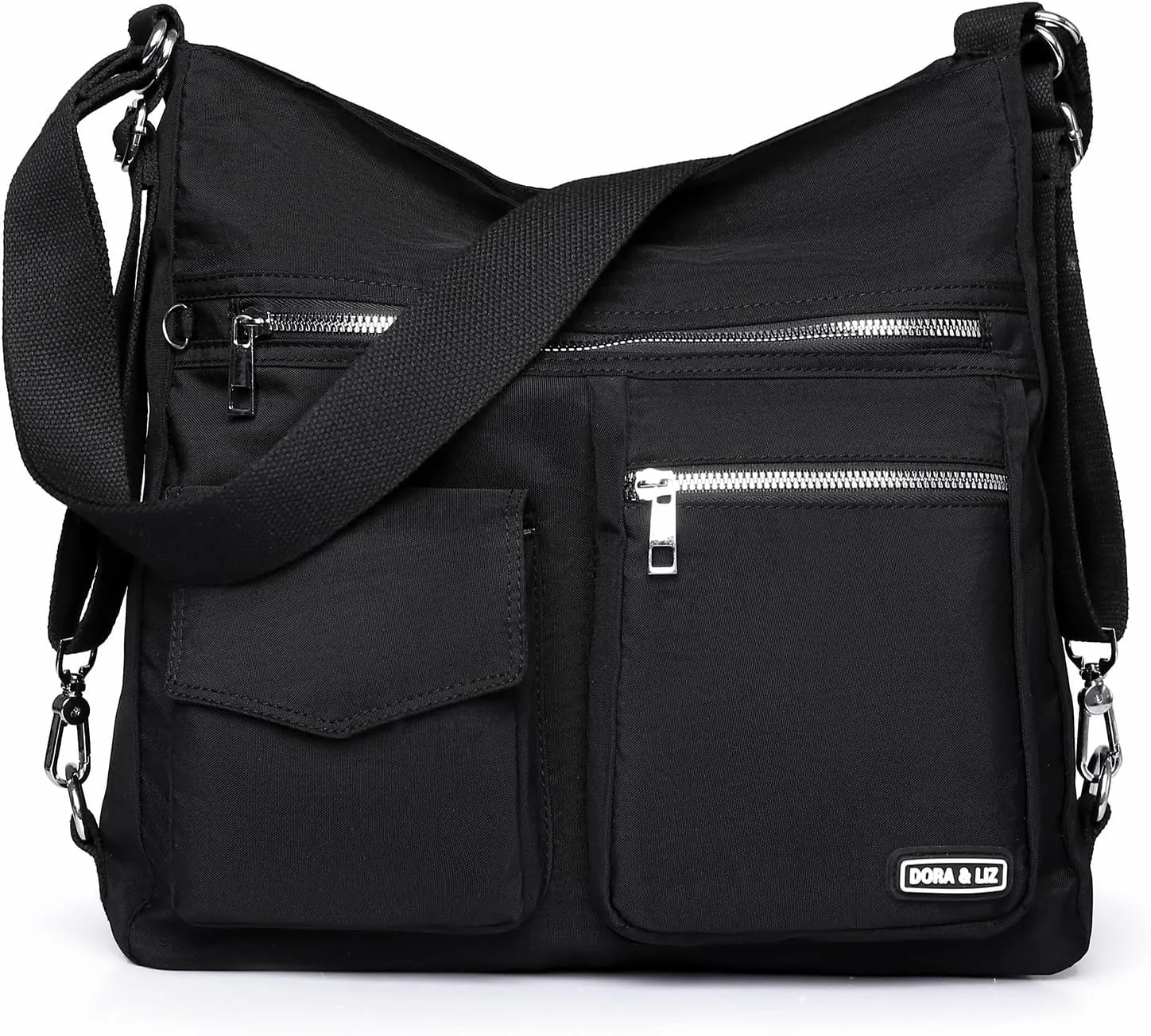 Multipurpose Hobo Purse for Women with Antitheft RFID, Waterproof Nylon Crossbody Bag Shoulder Handbag, Convertible Backpack